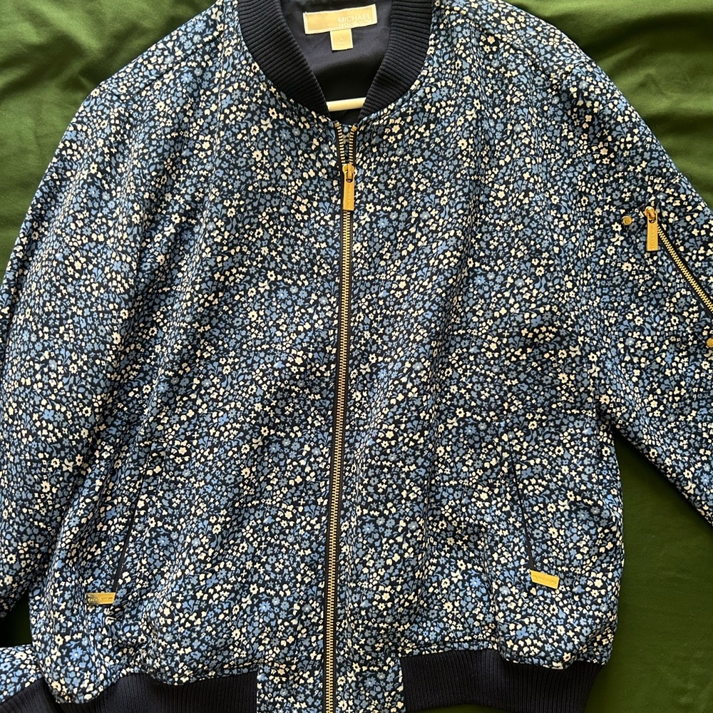 Blue and white floral Michael Kors jacket
